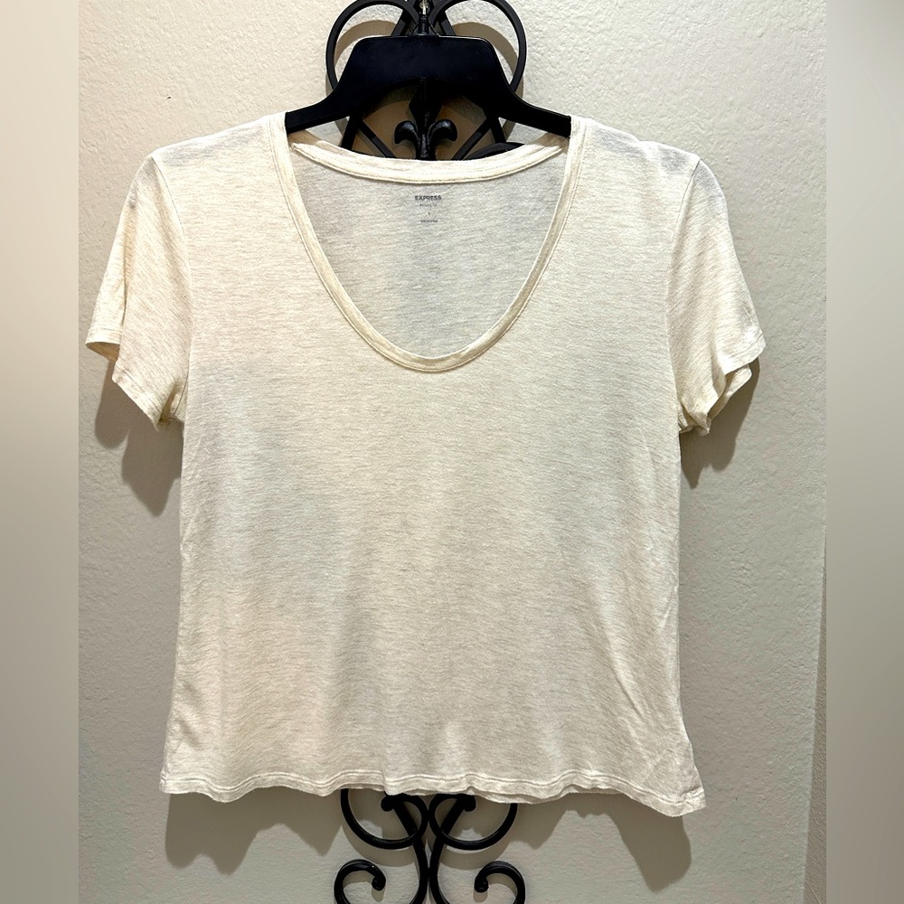 Express relax, fit light tan color T-shirt